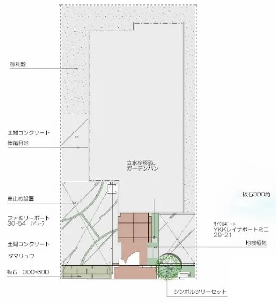 門柱・境界既存　再利用