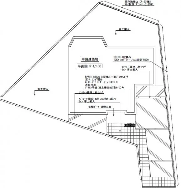 平面図　表札施主支給