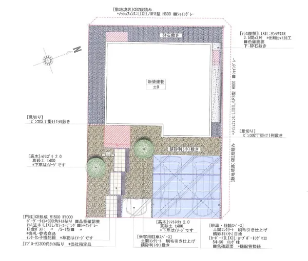 平面図　表札施主支給