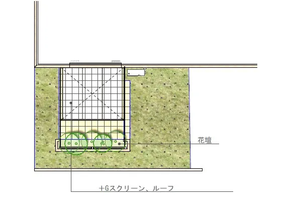 平面図　イメージ植栽あり