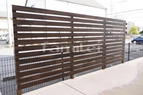 木製調 目かくし境界フェンス　板塀マクセラムAH