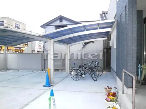 自転車バイク屋根 YKKAP レイナポートグラン カーポート1台用(単棟) R型アール屋根
