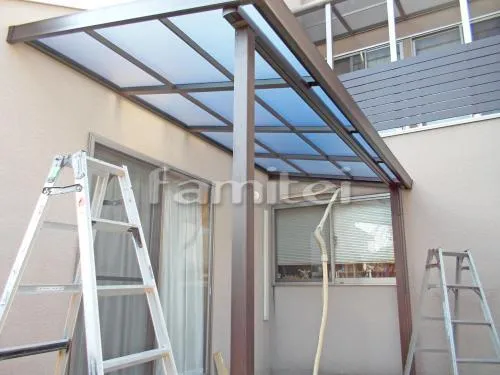 フル木製調テラス屋根 LIXILリクシル シュエット 1階用 F型フラット屋根