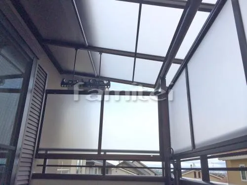ベランダ屋根 フラットテラス屋根 2階用 F型 目隠しパネル(前面 正面 側面 サイド)1段
