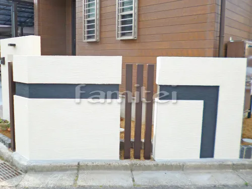 デザイン目隠し塀 塗り壁 四国化成 パレットHG塗装 木製調デザインアルミ角柱 プランパーツ 角材