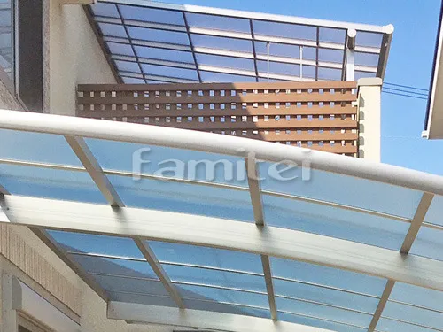 ベランダ屋根 フラットテラス屋根 2階用 F型 物干し