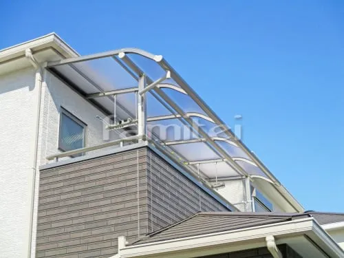 ベランダ屋根 レギュラーテラス屋根 2階用 R型アール屋根 物干し