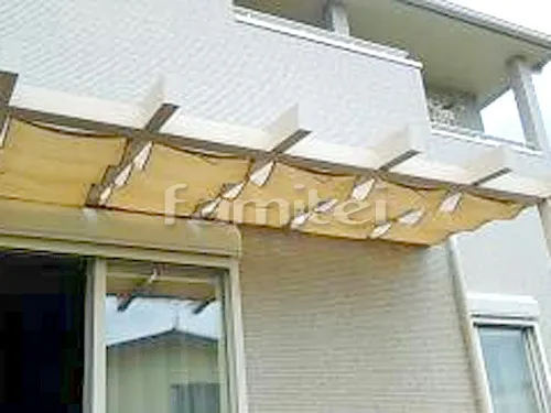 フル木製調テラス屋根(パーゴラ風) TAKASHOタカショー ポーチガーデン JEUポーチ 1階用 F型フラット屋根 シンプルシェード