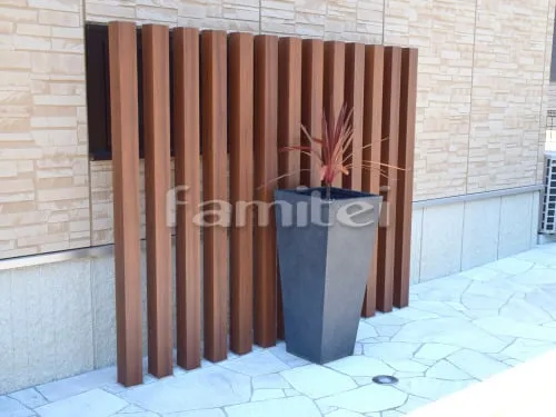 木製調デザインアルミ角柱 プランパーツ 角材 プランター TAKASHOタカショー ロングポット小 植栽 ドラセナ