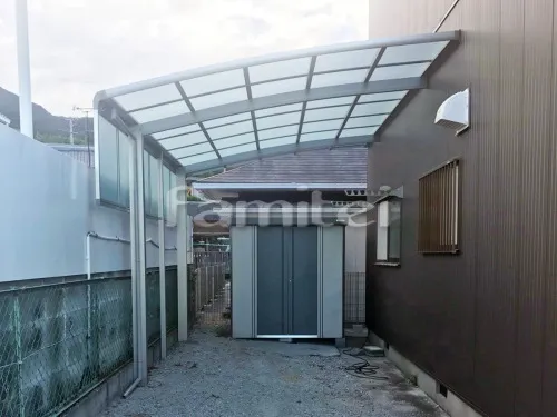 雨除け屋根 YKKAP レイナベーカ 1階用 R型アール屋根 物干し 目隠しパネル(前面)1段