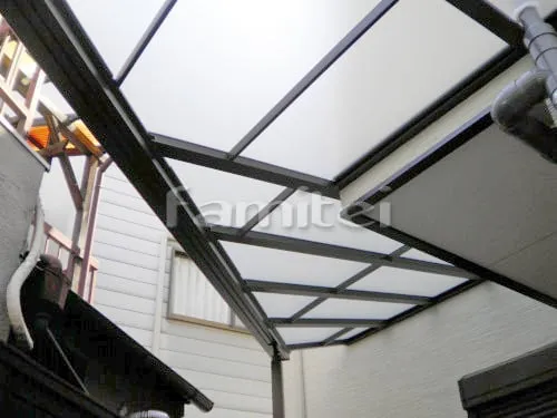 雨除け屋根 LIXILリクシル スピーネ 1階用 F型フラット屋根 特殊加工 斜めカット