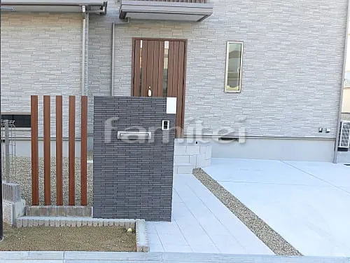 玄関まわり 門柱 壁タイル貼り LIXILリクシル セラヴィオ(セラビオ) CRG-5 木製調デザインアルミ角柱 プランパーツ 角材