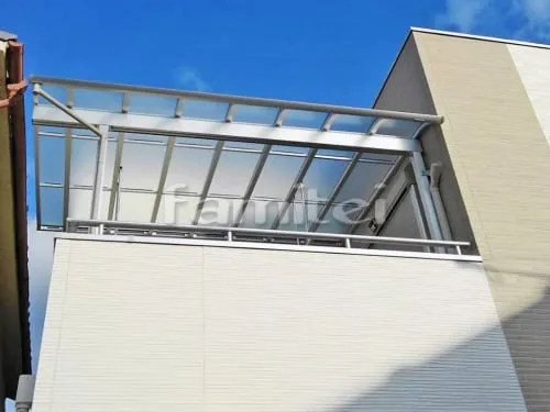 ベランダ屋根 YKKAP ソラリアテラス屋根 2階用 F型フラット屋根 積雪50cm対応 物干し