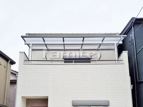 ベランダ屋根 YKKAP ソラリアテラス屋根 2階用 F型フラット屋根 物干し