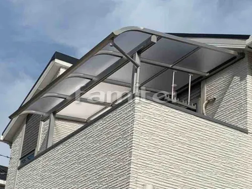 ベランダ屋根 YKKAP ソラリアテラス屋根 2階用 R型アール屋根 物干し(標準吊下げ)