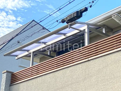 ベランダ屋根 YKKAP ソラリアテラス屋根 2階用 F型フラット屋根 持ち出し屋根仕様