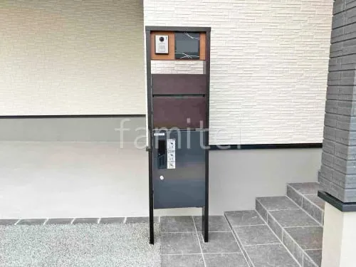 宅配ボックス門柱 （機能門柱 ） YKKAP 木製調 ルシアスポストユニットHA01型 