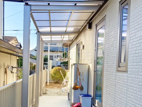 １階テラス屋根 連棟 （雨除け） LIXIL 独立式フーゴFテラス フラット屋根 独立式 スタンダード