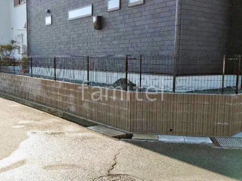 スチールメッシュ フェンス YKKAP イーネット3F型 スチール柱 境界・メッシュ ブロック塀 （化粧ブロック） ユニソン アルタ 