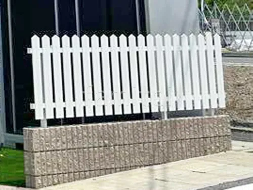 ブロック塀 （化粧ブロック） ユニソン シャモティ  アルミ形材 フェンス 三協アルミ ララミー 2型 洋風・アメリカン