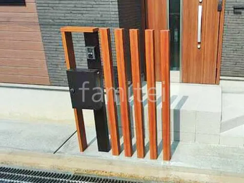 機能門柱 YKKAP ルシアスポストユニットHD01型 木製調デザインアルミ角柱 プランパーツ 角材