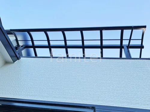 ２階ベランダ屋根  LIXIL テラスVS R 積雪50cm対応 アール屋根 壁付 スタンダード