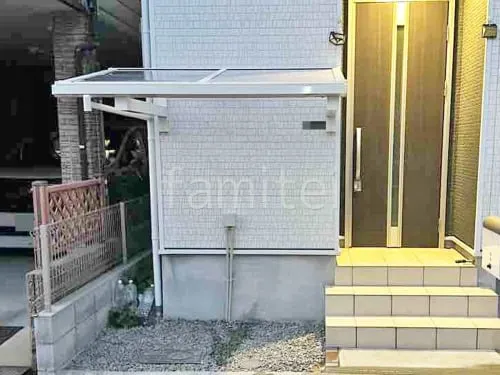 柱なしテラス屋根 （雨除け1階用） YKKAP ソラリアF フラット屋根 スタンダード 壁付