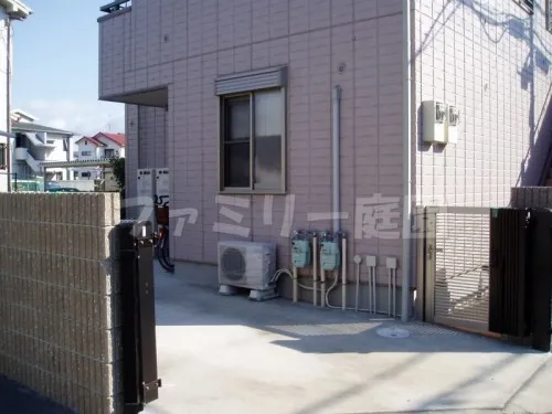 堺市　リフォーム外構　境界フェンス　塀まわり