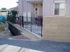 堺市　リフォーム外構　境界フェンス　塀まわり