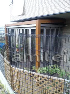 豊中市　三協 ナチュレ木製調テラス屋根1F ガーデンルーム TOEXジーマ