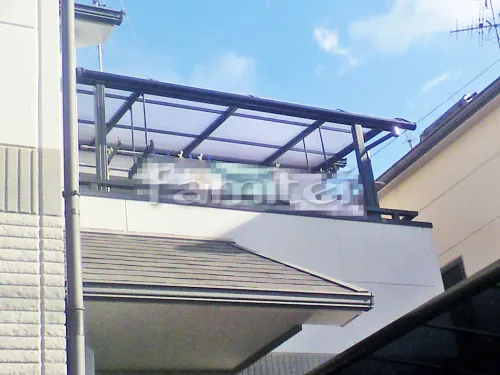 堺市　カーポート プライスポート１台　ベランダ物干し レギュラーテラス屋根２Ｆ 