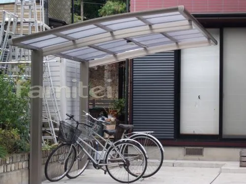 姫路市　カーポート　プライスポート１台　サイクルポート　自転車屋根