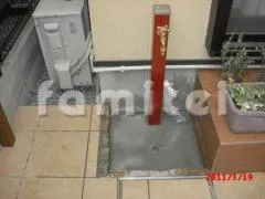 宝塚市の庭リフォーム工事　立水栓、目隠しフェンス板塀