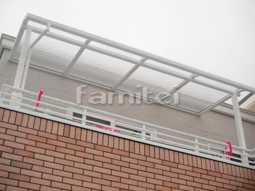 大津市　オープン外構　自転車屋根　シンプル門柱　カーポート　アプローチ