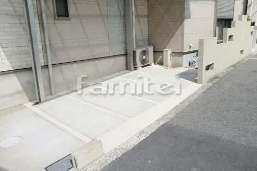 堺市　リフォーム外構　土間コンクリート　アプローチタイル貼