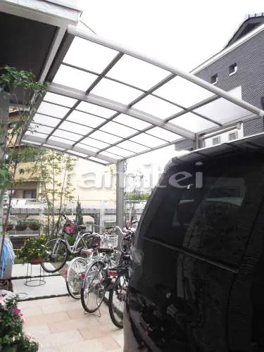 豊中市　自転車置場屋根　カーポート　プライスポートミニ