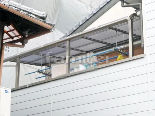 京都市 ベランダ屋根 レギュラーテラス屋根２階 物干し