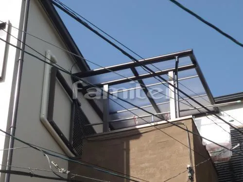 堺市　ベランダ屋根 フラットーテラス屋根２階