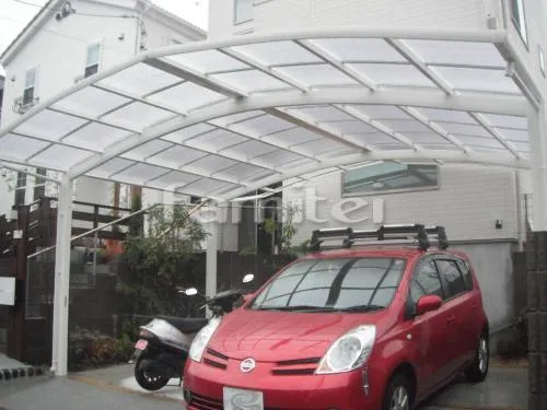 木津川市　カーポート プライスポート２台　ガーデンルーム フラットサンルーム