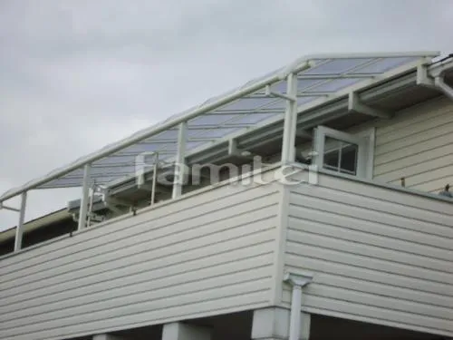 近江八幡市 ベランダ屋根 レギュラーテラス屋根２階 物干し竿掛け