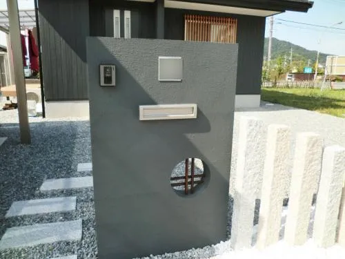 近江八幡市 カーポート プライスポートワイド 2台 車庫土間コンクリート+バラス砕石