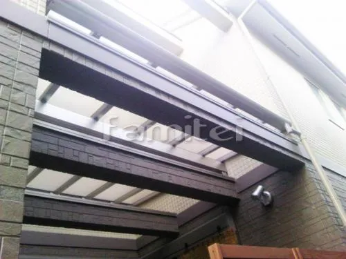 枚方市 ＹＫＫヴェクター(ベクター)テラス屋根１階 両入隅納まり 柱なし特殊加工