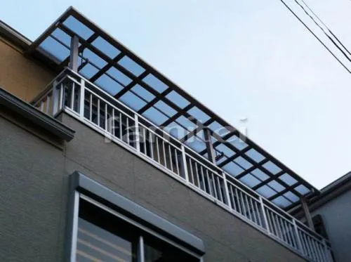 大阪市 ベランダ屋根 レギュラーテラス屋根２階 物干し