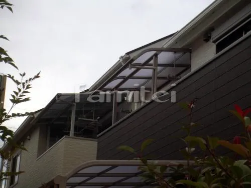 富田林市　レギュラーテラス屋根１階 ベランダ屋根2階 物干し タイルデッキ