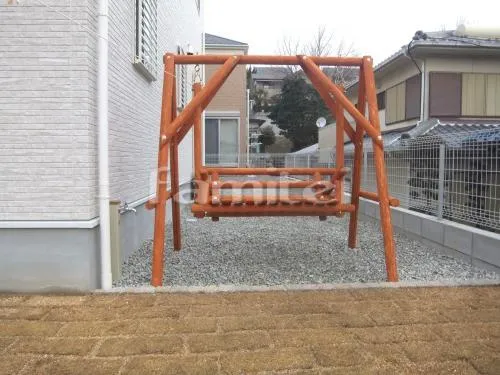生駒市 新築セミクローズ外構　エクスライン門扉1型 目隠しフェンス