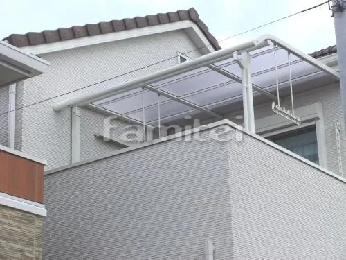 神戸市 ベランダ屋根 レギュラーテラス屋根２階 物干し