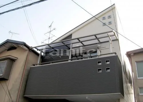 京都市 ベランダ屋根 レギュラーテラス屋根２階 物干し