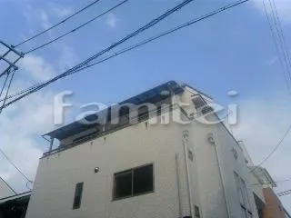 大阪市 物干し屋根 ヴェクターテラス屋根R型3階 竿掛けセット