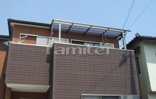 和泉市 ベランダ屋根 フラットテラス屋根２階 物干し