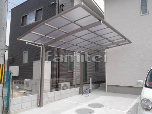 和歌山市 新築オープン外構 アプローチ 床平板 リビオ300角 ユニソン